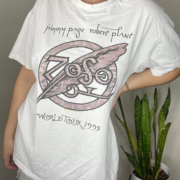 Vintage Other - Vintage 1995 90's Zoso Tour Jimmy Paige Led Zeppelin Robert Plant Tee Adult XL